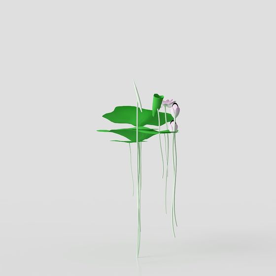 Vibrant Water Lily 3D Model for Creative Projects