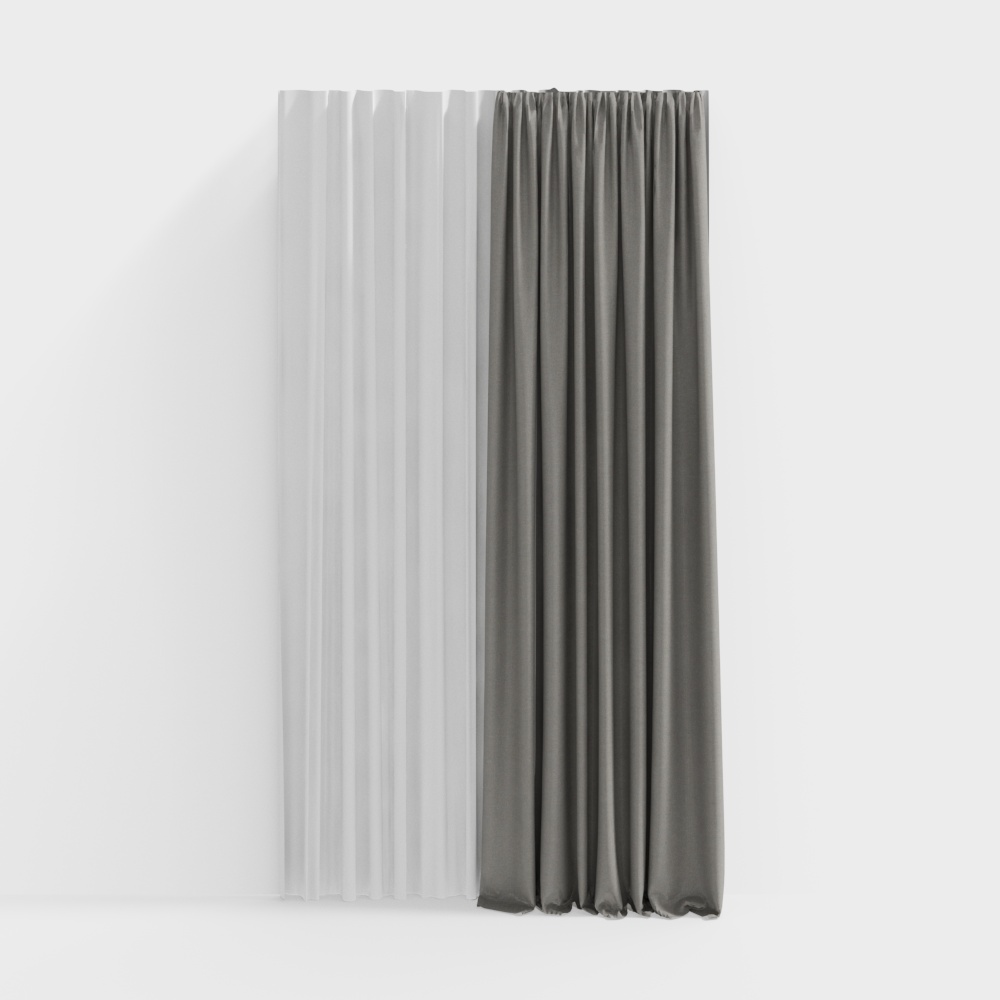 Rideaux Gris Simples