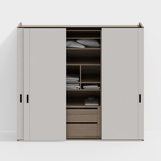 Modern Minimalist Wardrobe 3D model