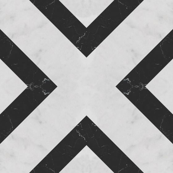 V-Shaped Geometric Flower Tile 300x300