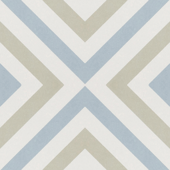 Double V Geometric Flower Tile 300x300
