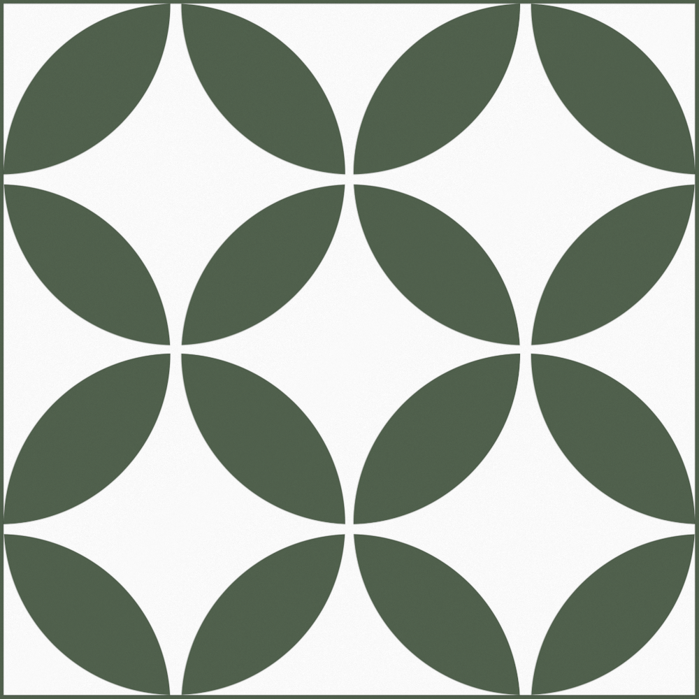 Four-leaf Square Flower Tile 300x300