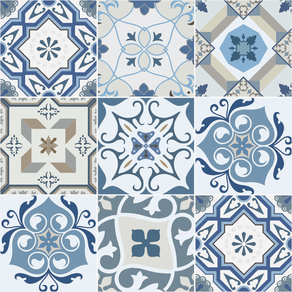 Modern Personalized Mosaic Flower Tile 400x400