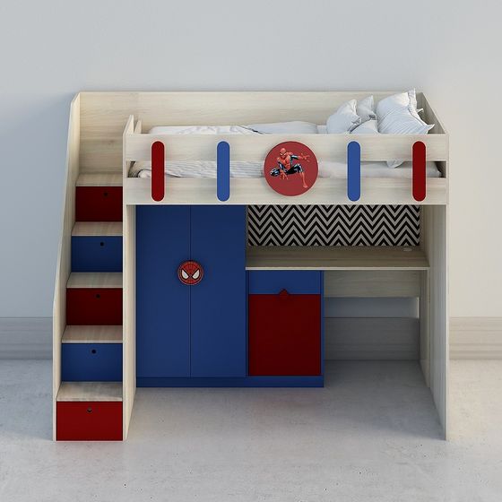 Spider-Man Themed Children's Bed 3D model