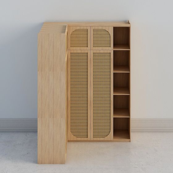 Wooden Hollow Cabinet 3D model