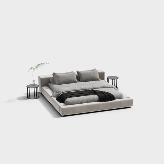 Urban Luxurious Bed 3D model