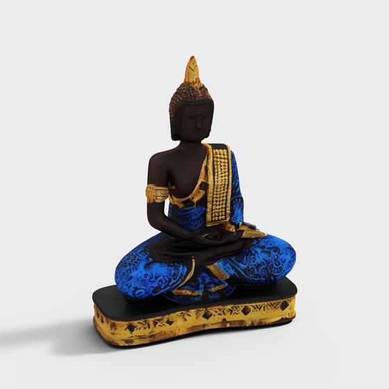 Zen Buddha 3D Model for Peaceful Interiors