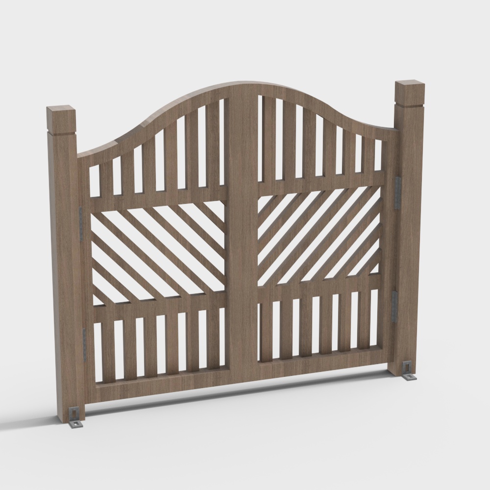 Modern Courtyard Wooden Door