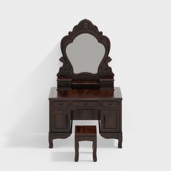 Exquisite Victorian Dressing Table 3D model