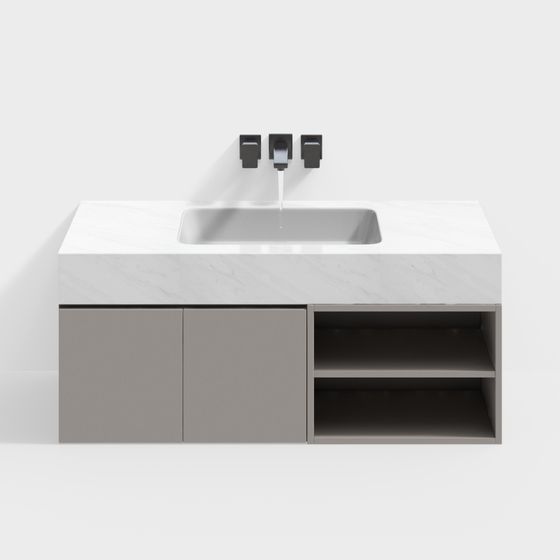Minimalist Bathroom Vanity 3D model