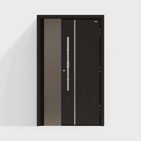 Sleek Low-Polygon Door 3D Model