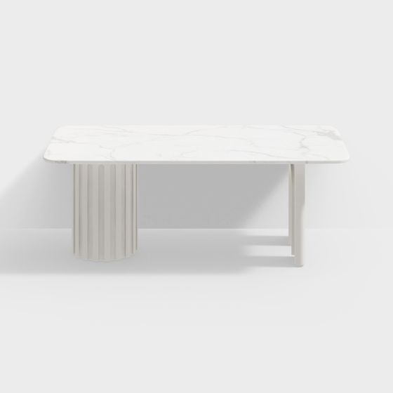 Mesa de comedor estilo crema moderna