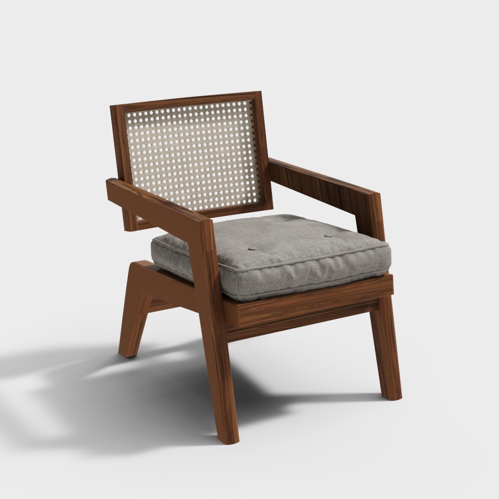 Deep Wood Color Armchair