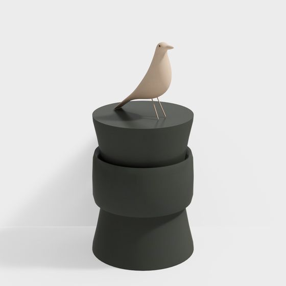 Elegant Low Poly City Dove 3D model