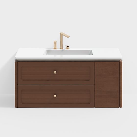 Stylish Bathroom Cabinet 3D model for Modern Interiors