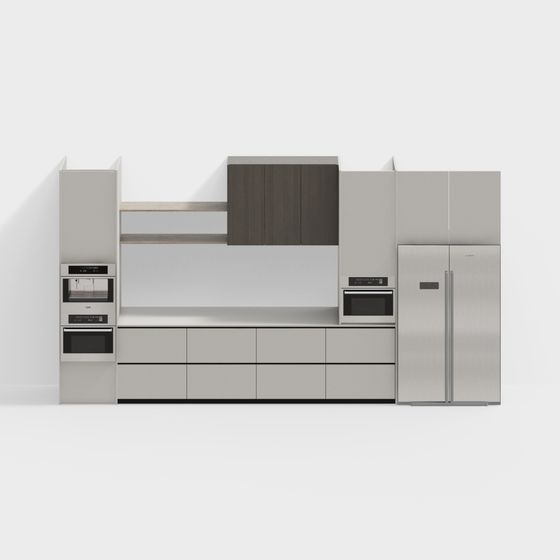 Modern Minimalist Kitchen Cabinet 3D model