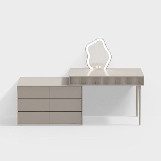 โต๊ะแต่งหน้าแบบครีม