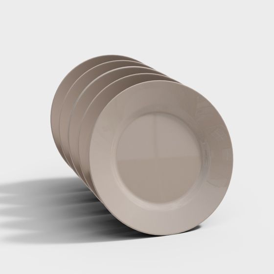 Elegant Minimalist Plate 3D model Collection