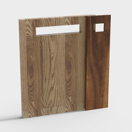 Unique Low-Polygon 3D Model with Natural Wood Texture