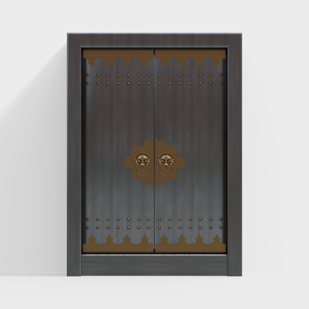 Chinese Courtyard Temple Gate 4