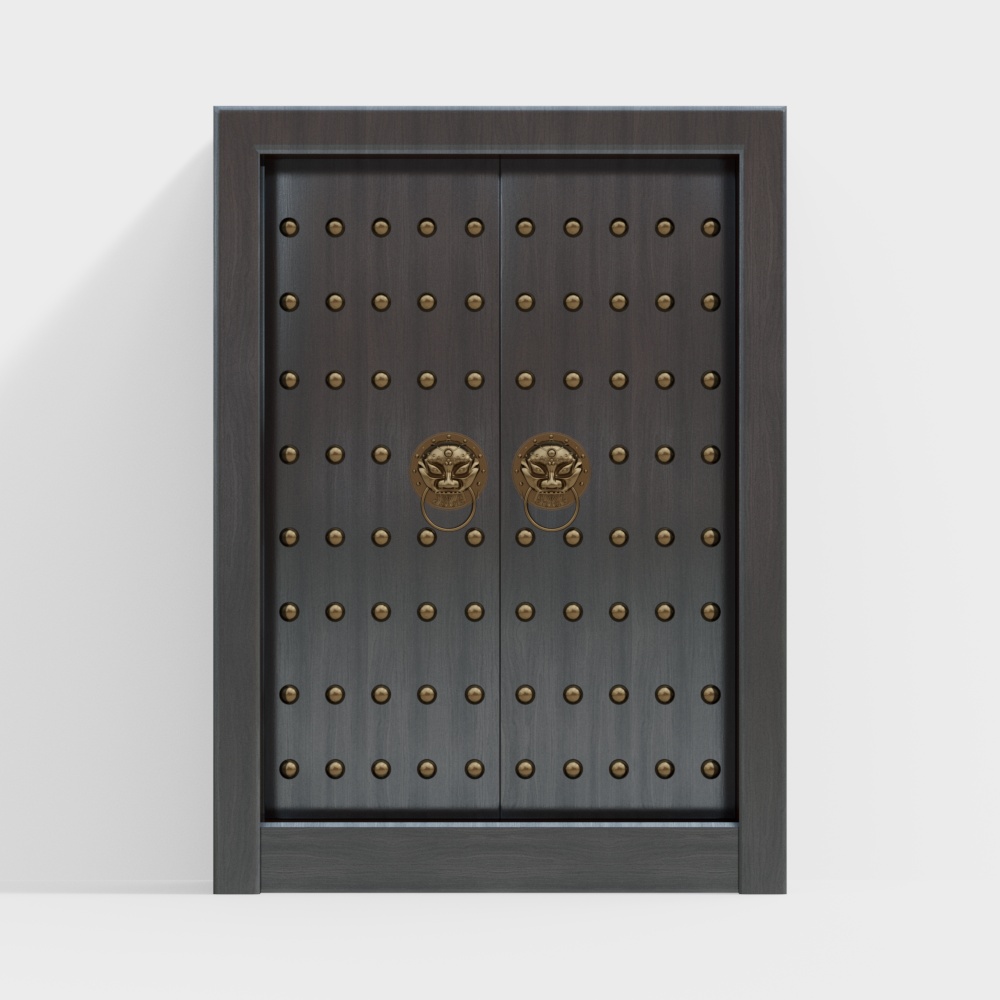 Chinese Courtyard Temple Gate