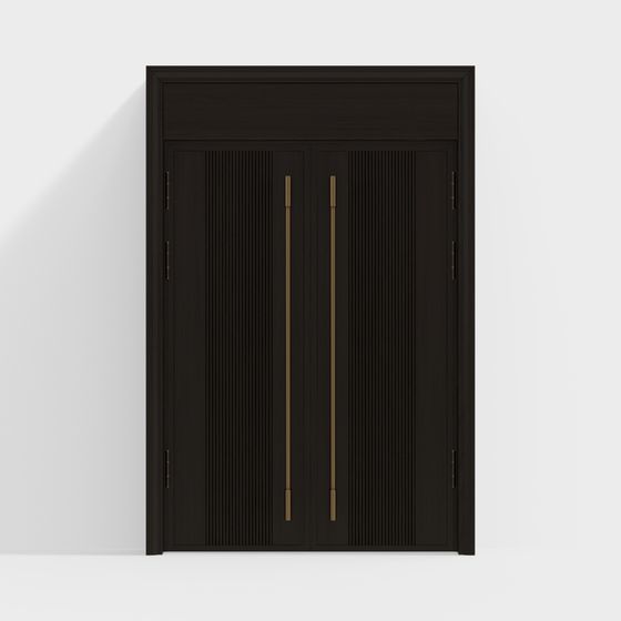 Stylish Black Door 3D Model for Interiors