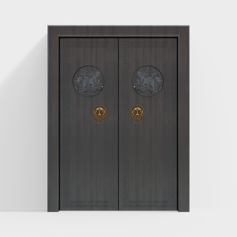 Chinese Courtyard Temple Gate 6