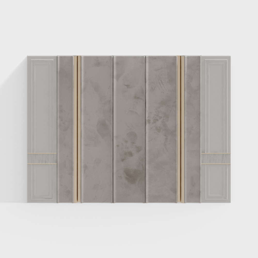 New Chinese Light Luxury Bedside Background Wall