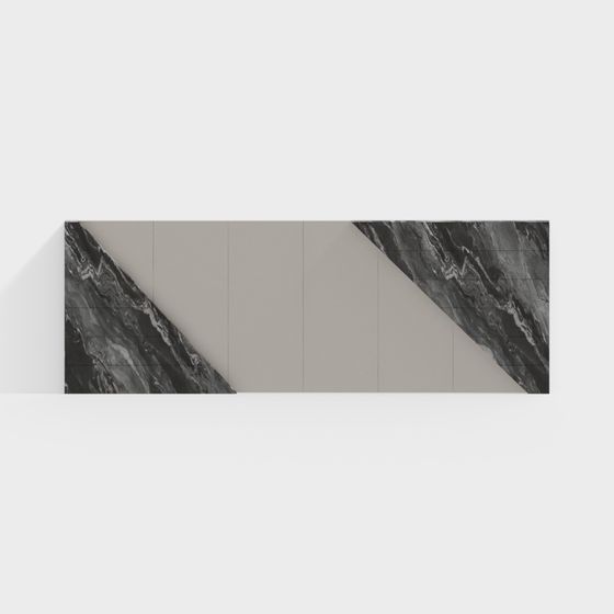 Elegant Marble Wall Panel 3D model for Modern Interiors