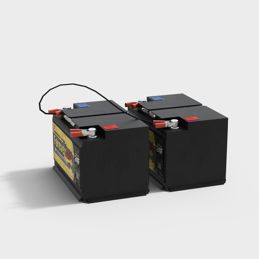 Battery Duo 3D model in Industrial Aesthetics