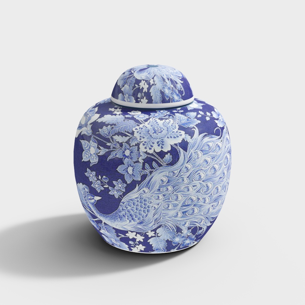 Blue and White Porcelain Ornament