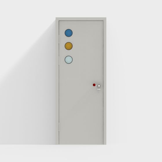 Stylish Minimalist Door 3D model for Modern Spaces