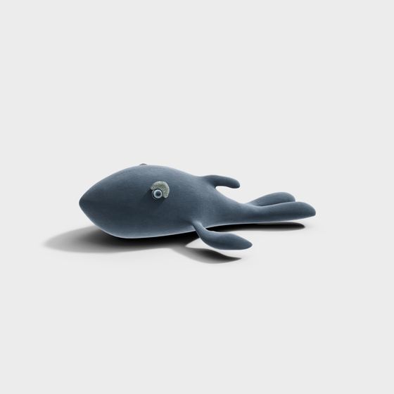 Charming Low-Poly 3D Model of a Little Blue Whale