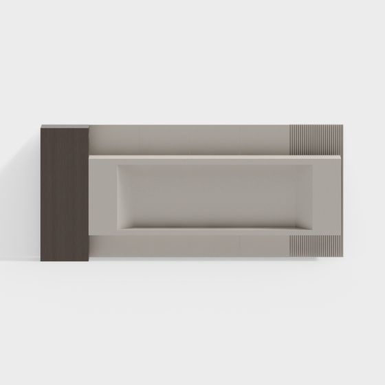 Elegant Minimalist Wall Cabinet 3D model