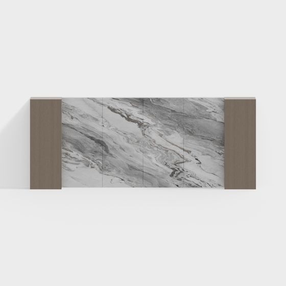 Elegant Marble Screen 3D model