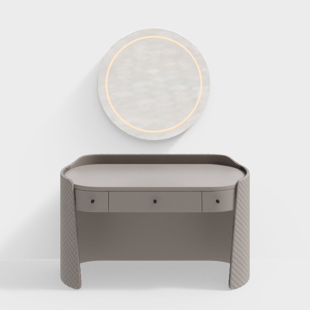 โต๊ะเครื่องแป้งสไตล์ครีม