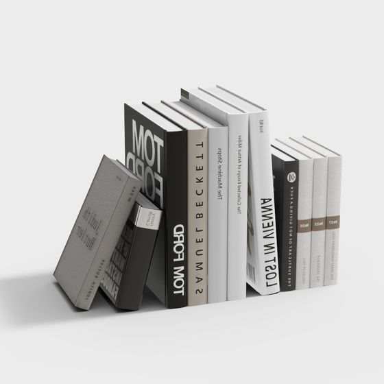 High-Detail Low-Poly Books 3D Model Collection