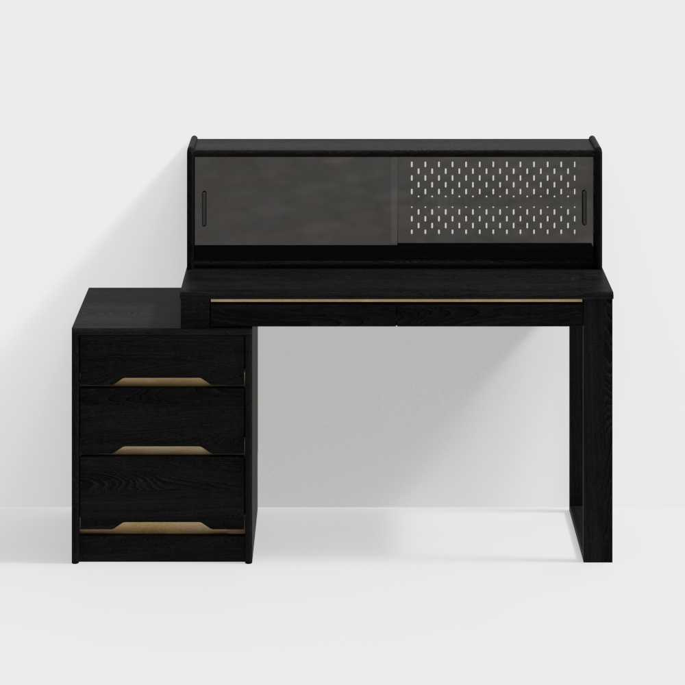 Weiß Esche Holz Mehrfach-Kommode mit 3 Schubladen und Oberschrank