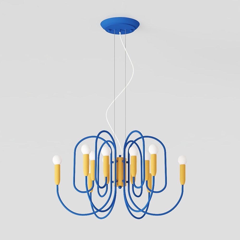 Unique Low-Poly Chandelier 3D Model