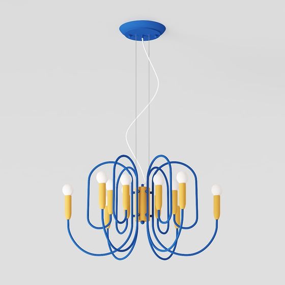 Unique Low-Poly Chandelier 3D Model