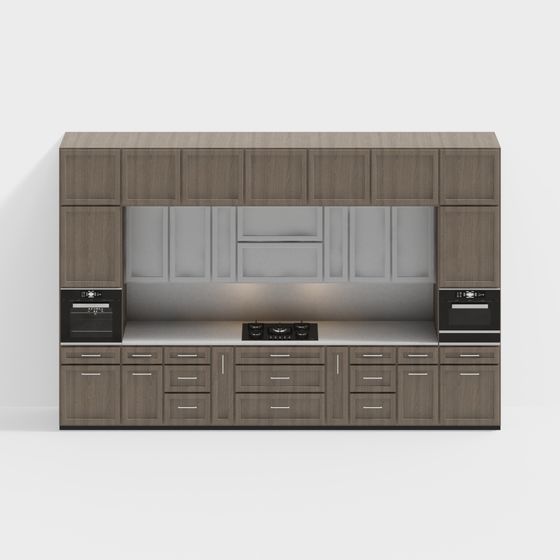 Stylish Kitchen Cabinet 3D model for Modern Interiors
