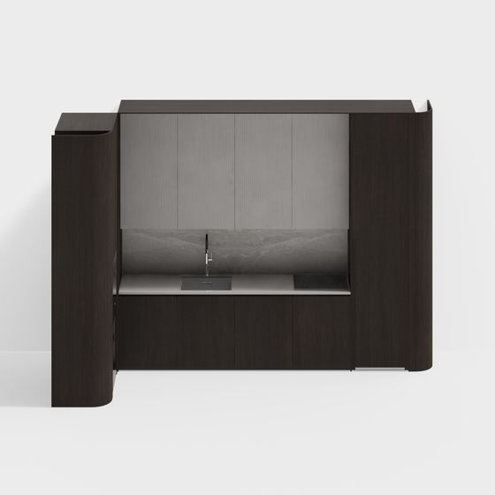 Modern Reception Desk 3D model