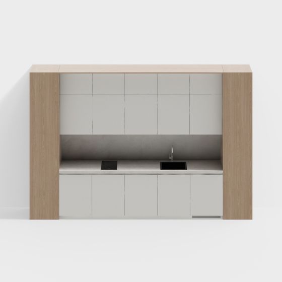 Urban Kitchen 3D model - Modern Minimalist Design