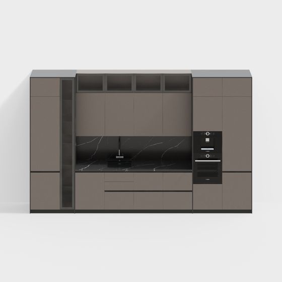 Modern Minimalist Kitchen Cabinet Door 3D model