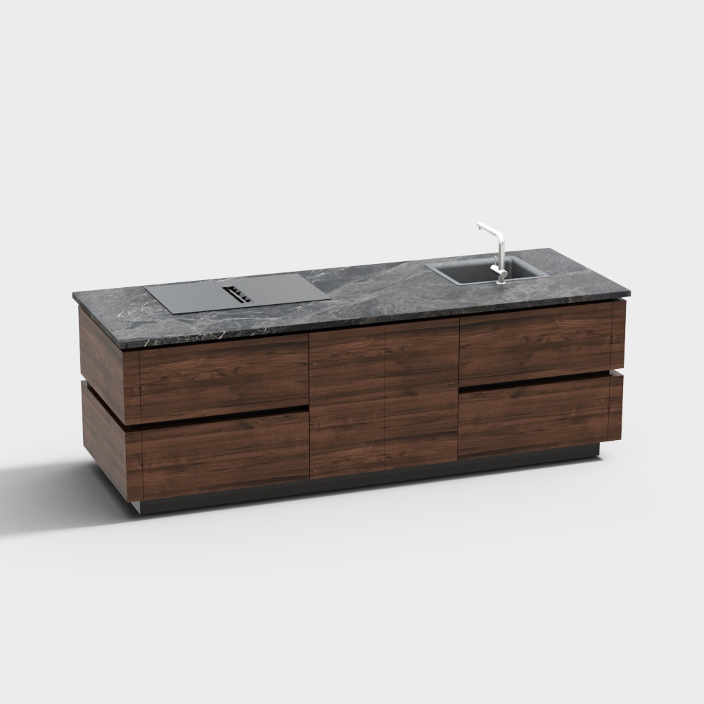 モダンシンプルキッチンアイランド