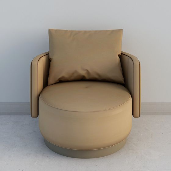 Curved Sofa Chair 3D model