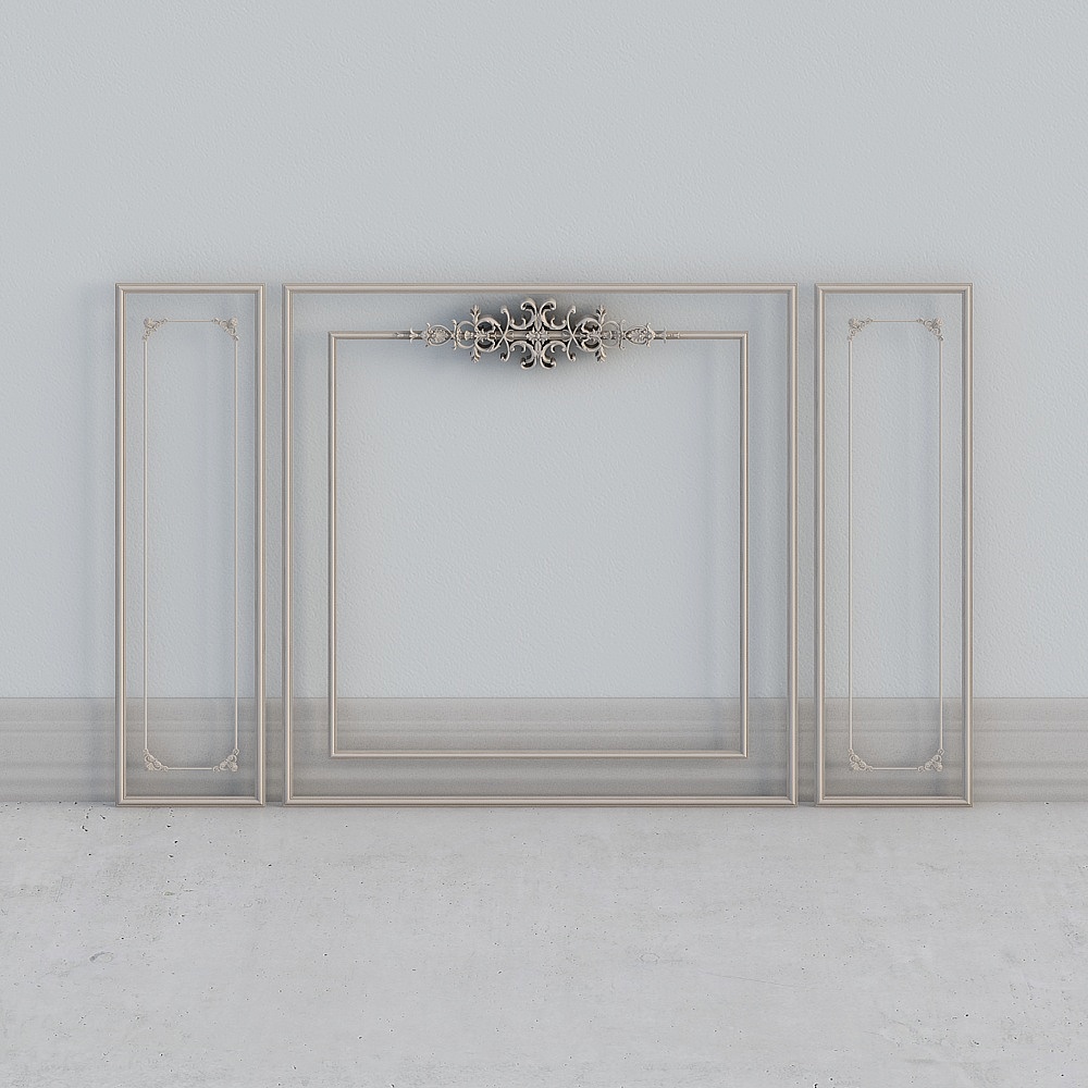 French plaster line carved background wall