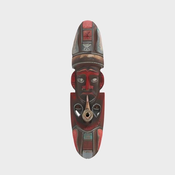 Mystical African Totem Mask 3D model