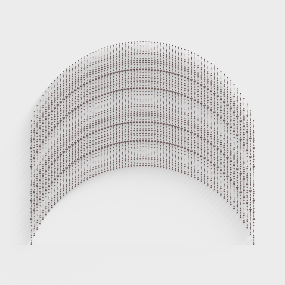 Rideau en Perles Arrondi Arqué