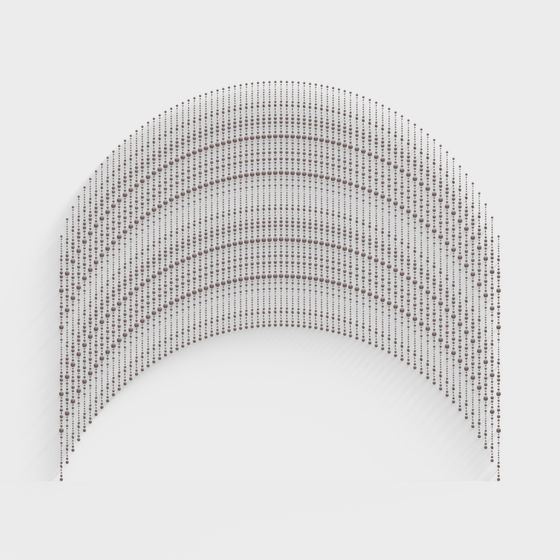 Rideau en Perles Arrondi Arqué